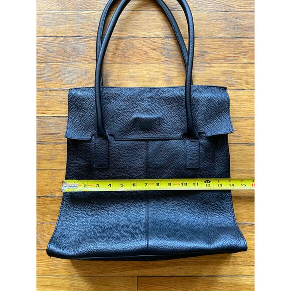 BANANA REPUBLIC Black Pebbled Leather Shoulder Bag (NWOT) - Picture 11 of 14